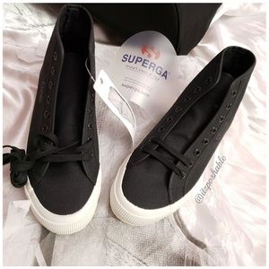 Superga Canvas Hi-Top Sneakers Black
